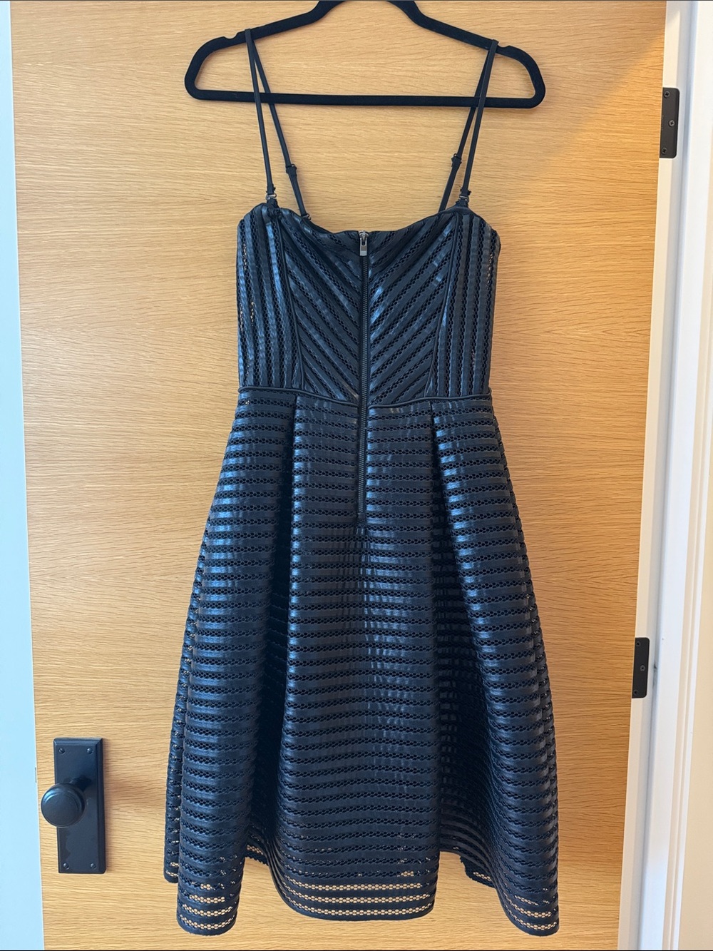 Maje Black Strapless or strapped fit and flare Cocktail Dress
